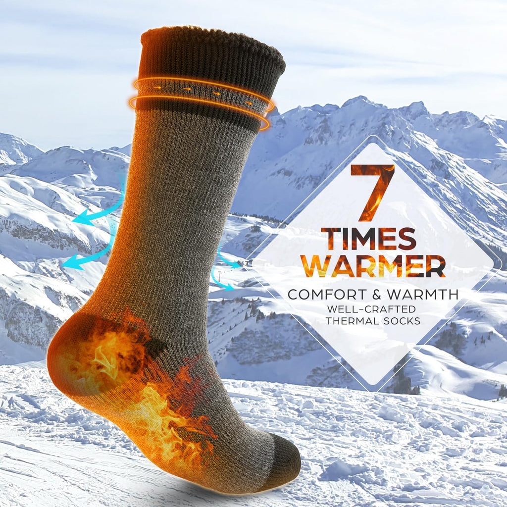 Winter Thermal Socks - Warm Sock for Men Women Cold Weather - Insulated Socks Thick Snow Sock