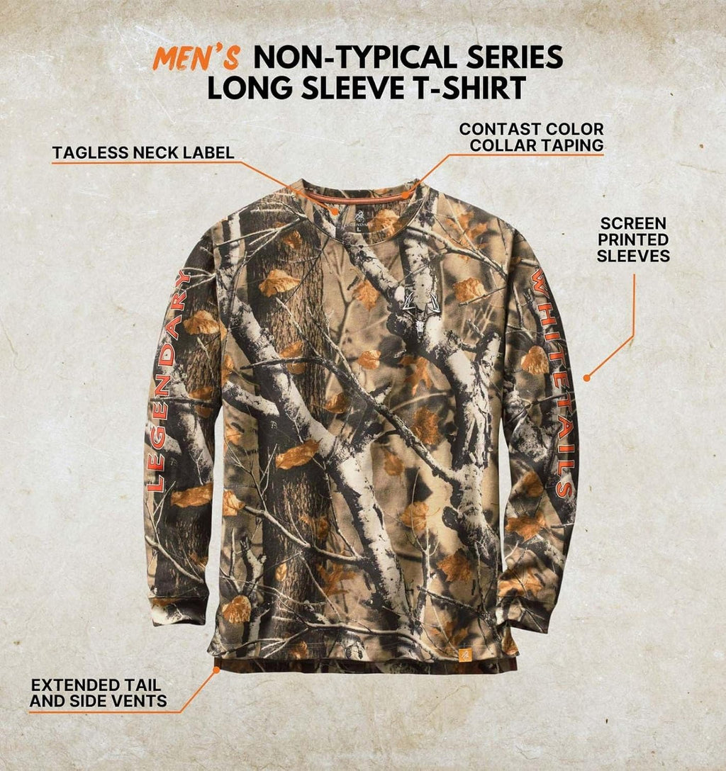 Men'S Long Sleeve T-Shirt Preshrunk 100% Heavyweight Cotton Graphic Tee