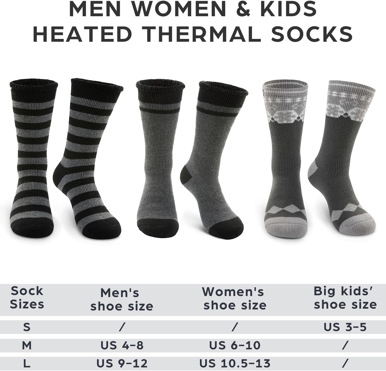 Winter Thermal Socks - Warm Sock for Men Women Cold Weather - Insulated Socks Thick Snow Sock