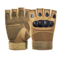 Tactical Hard Knuckle Half Finger Gloves Men'S Combat Hunting Shooting Paintball Duty - Fingerless