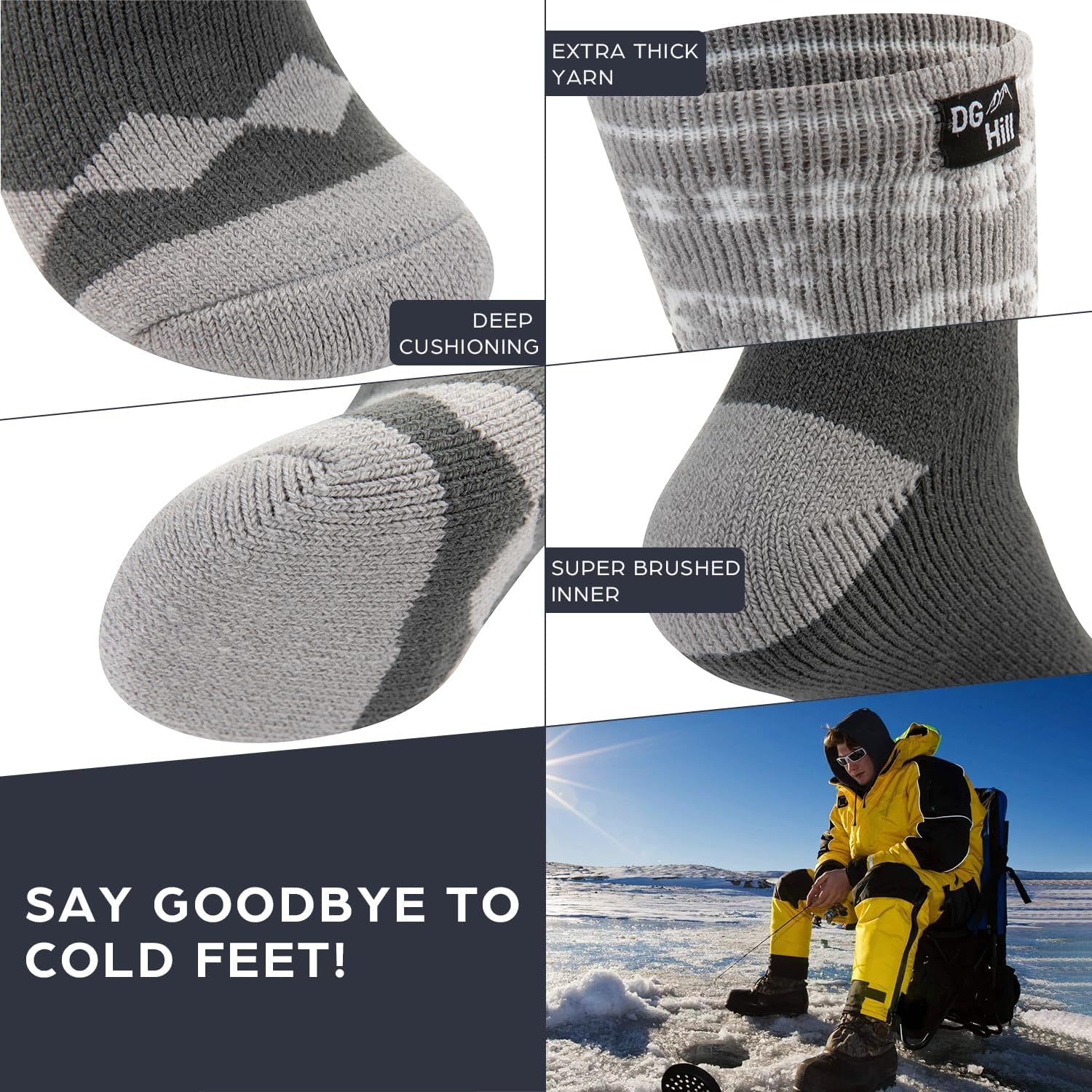 Winter Thermal Socks - Warm Sock for Men Women Cold Weather - Insulated Socks Thick Snow Sock