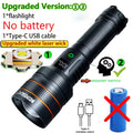 High Power LED Flashlight USB Rechargeable Powerful Tactical Torch Strong Light Lantern Super Long Range Lamp Outdoor Fishing