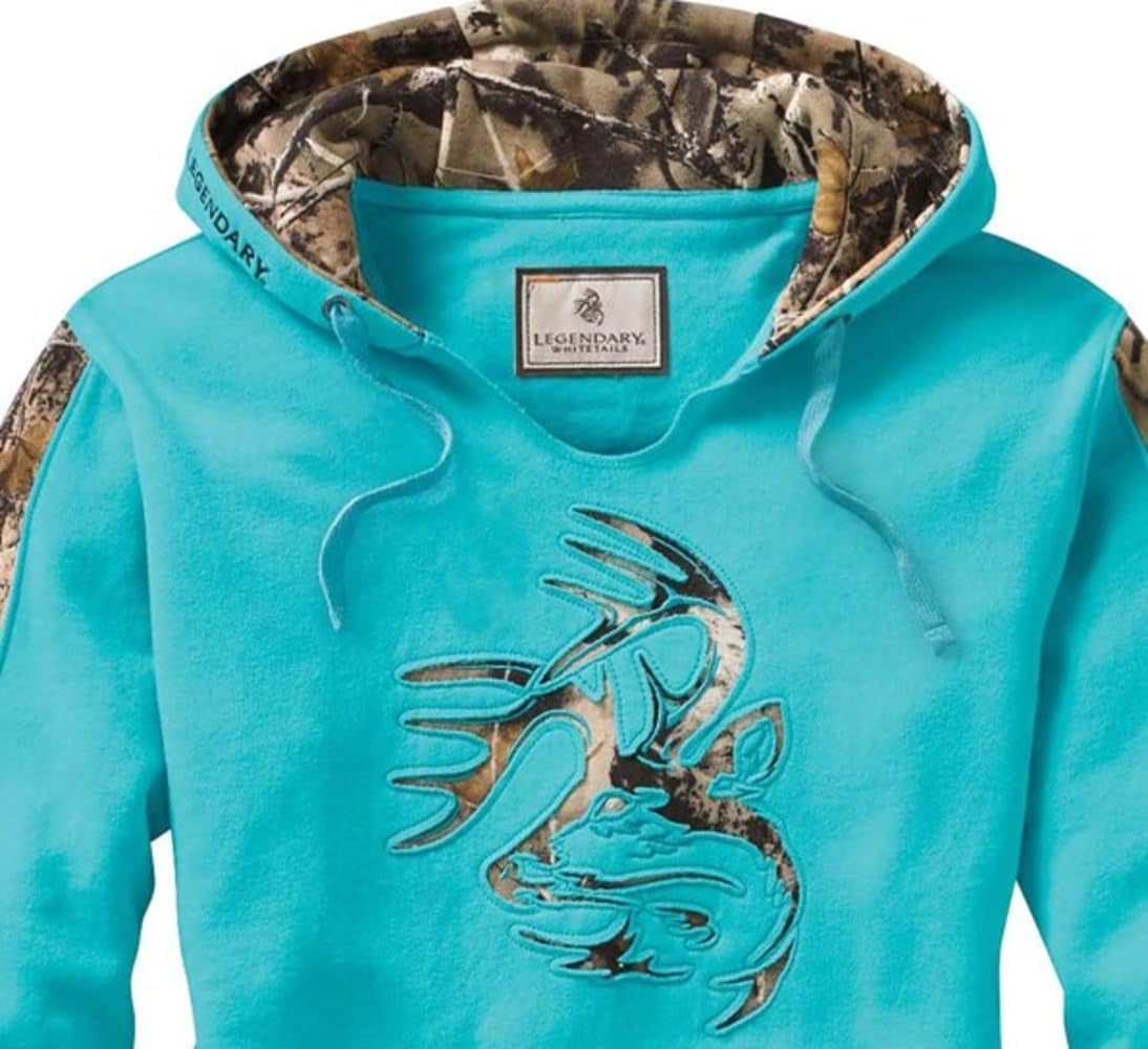 Womens Camo Hoodie Comfy V-Neck with Kangaroo Pocket Pullover Sweatshirt
