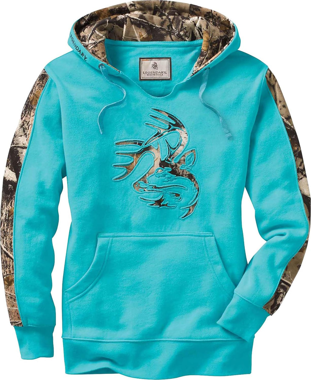 Womens Camo Hoodie Comfy V-Neck with Kangaroo Pocket Pullover Sweatshirt