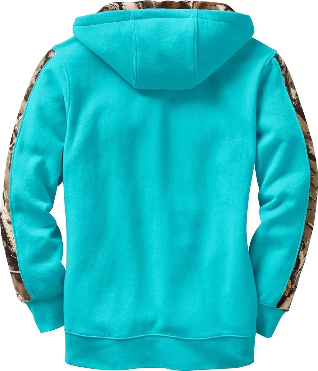Womens Camo Hoodie Comfy V-Neck with Kangaroo Pocket Pullover Sweatshirt